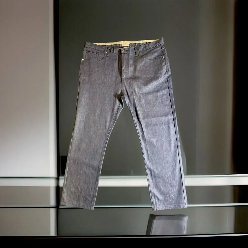 Paulo Solari Jeans Mens 42x32 Blue Denim Straight Leg Modern Fit